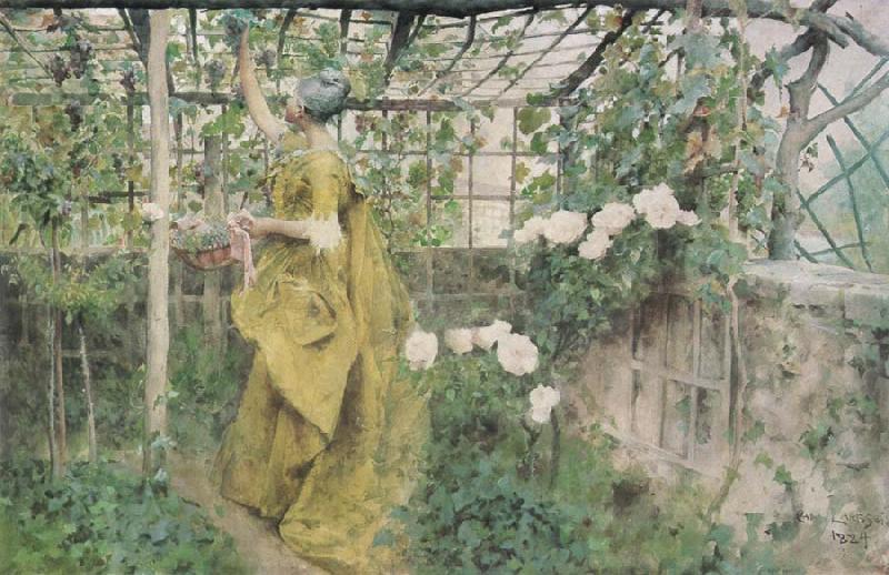 Carl Larsson The Vine Diptych China oil painting art